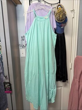 Light Aqua Halter Maxi Dress - Brand: For Good, XL